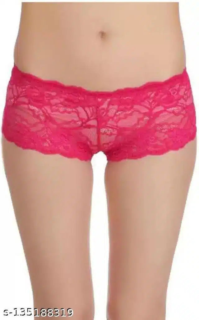 Net Briefs for Women (Pink, XXL)