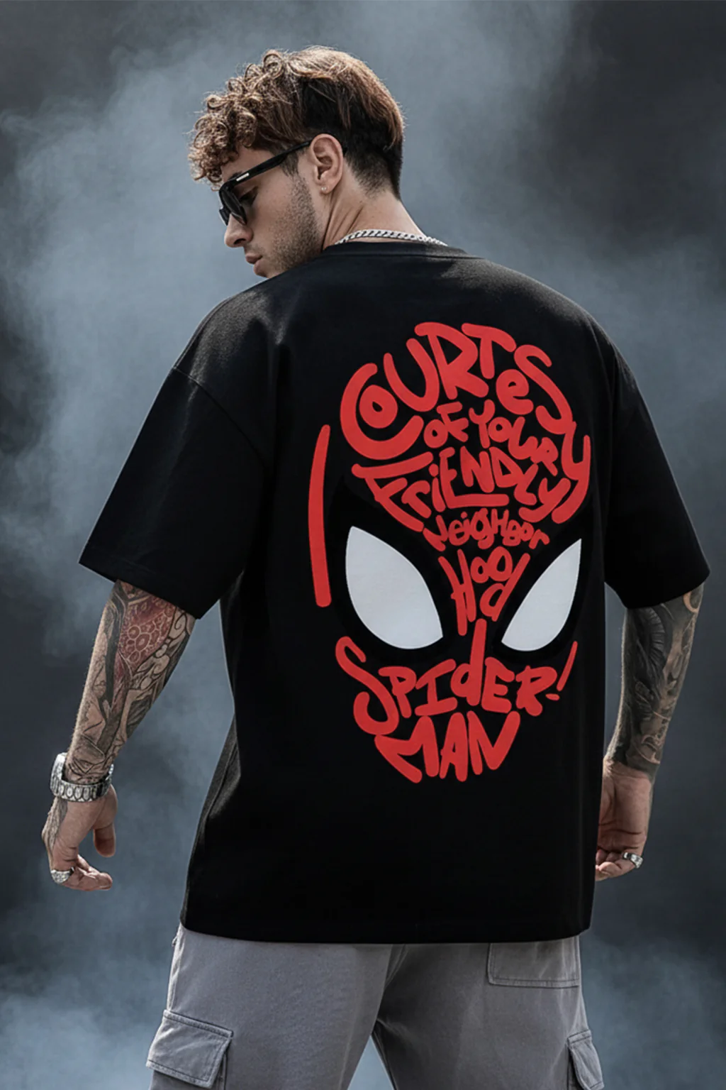 Man Black printed t-shirt