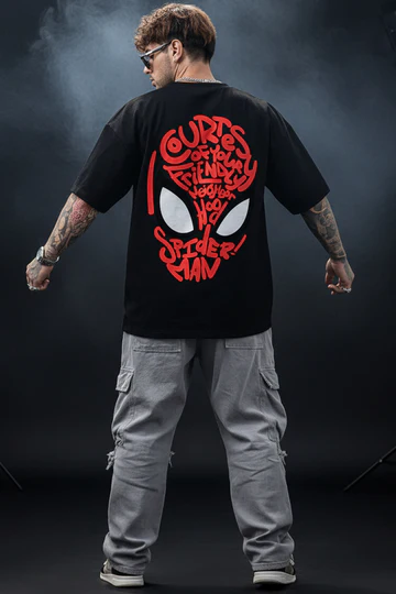 Man Black printed t-shirt