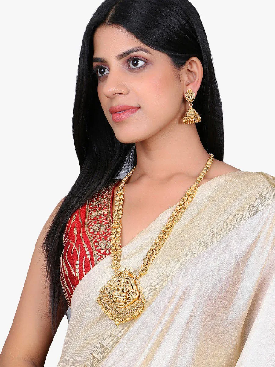 Adwitiya Collection Gold-Plated Jewellery Set